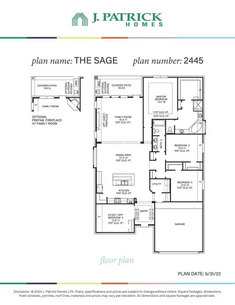 2D floor plan layout of this home in ARTAVIA, Conroe, TX (Image 4).