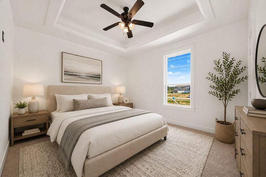 Second bedroom. Virtually staged.