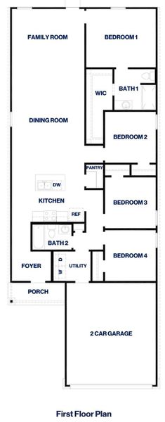 2D floor plan layout of this home in The Canopies, Splendora, TX (Image 3).