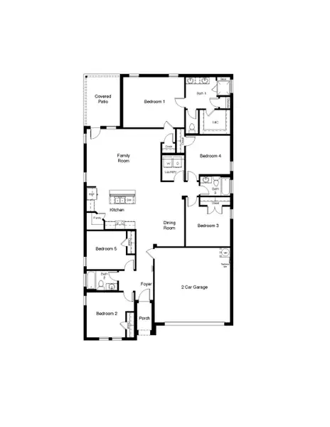 2D floor plan layout for the LAS CRUCES by D.R. Horton in Northwest Passage, Midland, TX (Image 3). 2D floor plan layout for the LAS CRUCES by D.R. Horton in Northwest Passage, Midland, TX (Image 3).