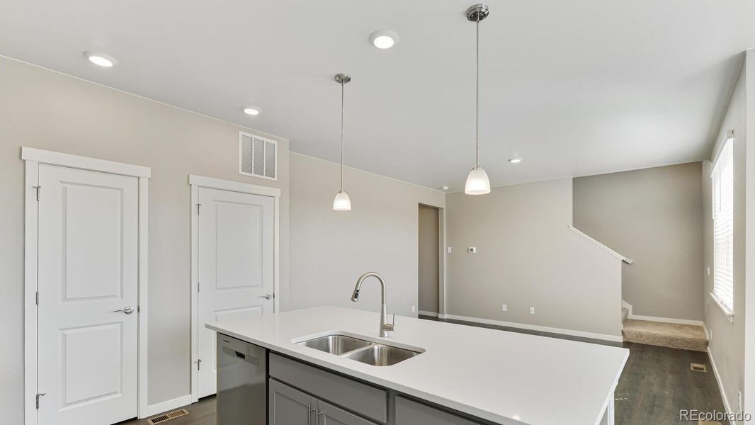 Furnished interior view inside a new home in The Ridge at Lorson Ranch, Colorado Springs (Image 8). Furnished interior view inside a new home in The Ridge at Lorson Ranch, Colorado Springs (Image 8).