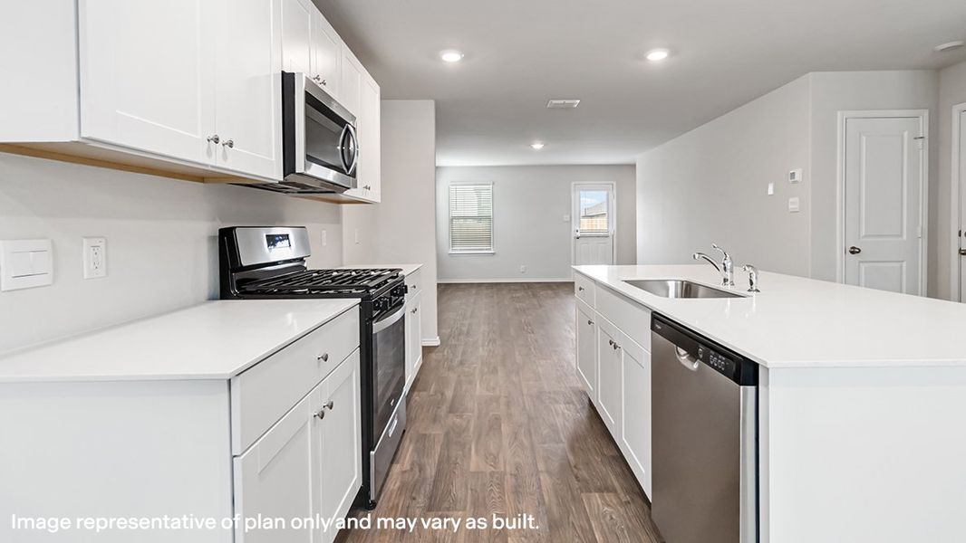 Representative furnished interior of a home built from the The Commerce by D.R. Horton in Riverstone at Westpointe, San Antonio (Image 10).