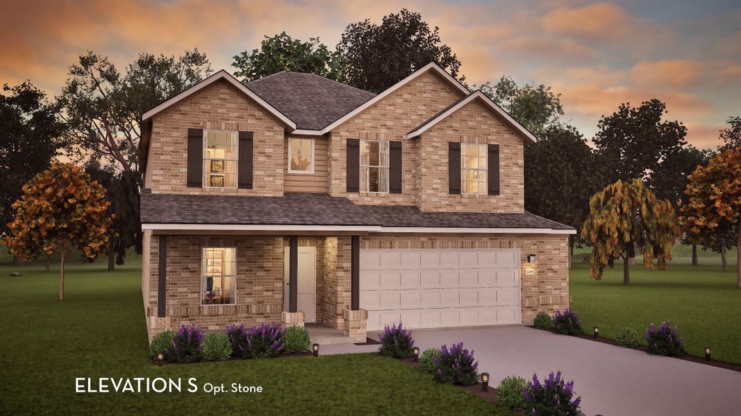 Representative exterior photo of a completed home built from the Concho by CastleRock Communities in Sagebrook, Argyle, TX (Image 21).