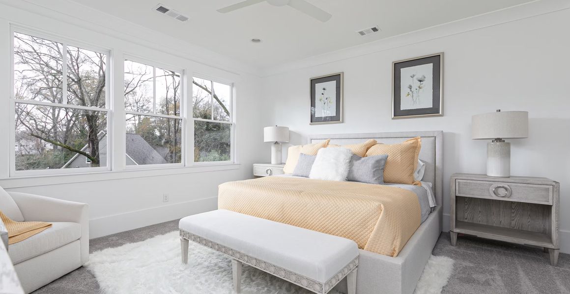 Furnished interior view inside a new home in The Carlyle, Marietta (Image 6). Furnished interior view inside a new home in The Carlyle, Marietta (Image 6).