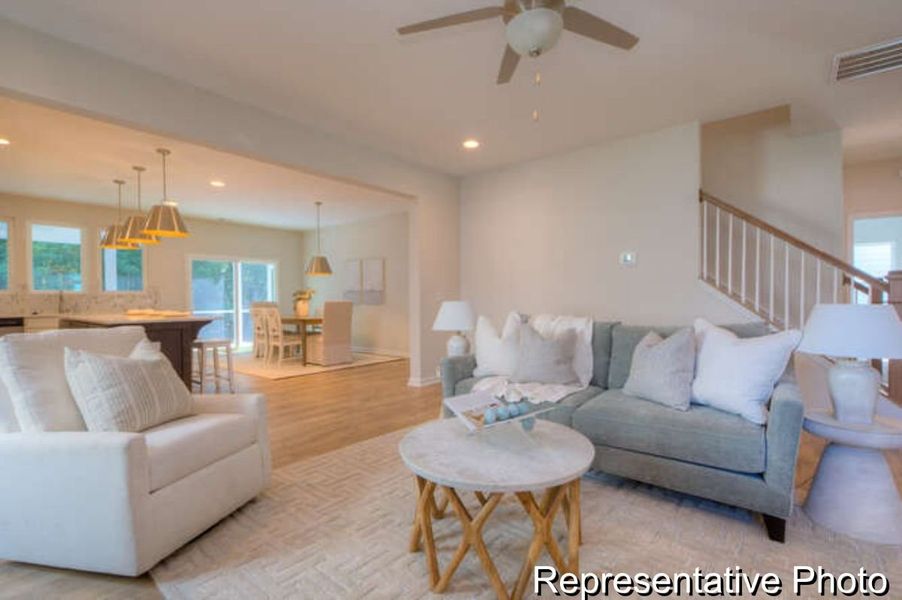 Furnished interior view inside a new home in Copper Ridge at Flowers Plantation, Clayton (Image 12).