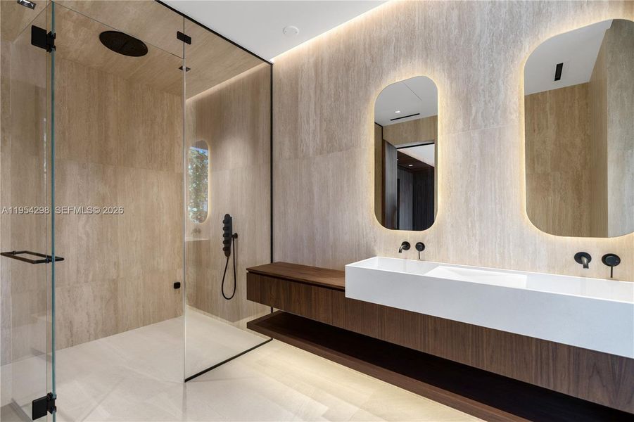 Furnished interior view inside a new home in , Miami (Image 13).