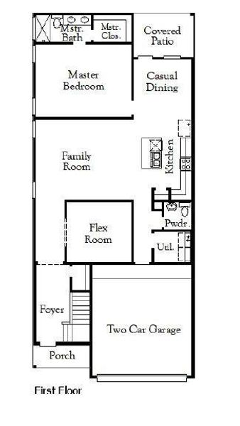 2D floor plan layout of this home in Creekhaven, Rosharon, TX (Image 4).