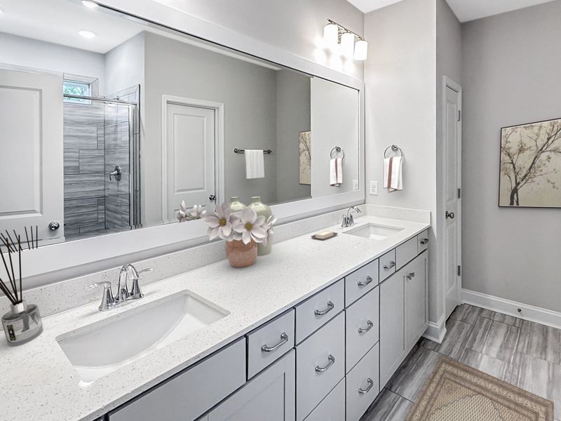 Representative furnished interior of a home built from the Laurel by Stevens Fine Homes in Parkwood Estates, Leland (Image 16).