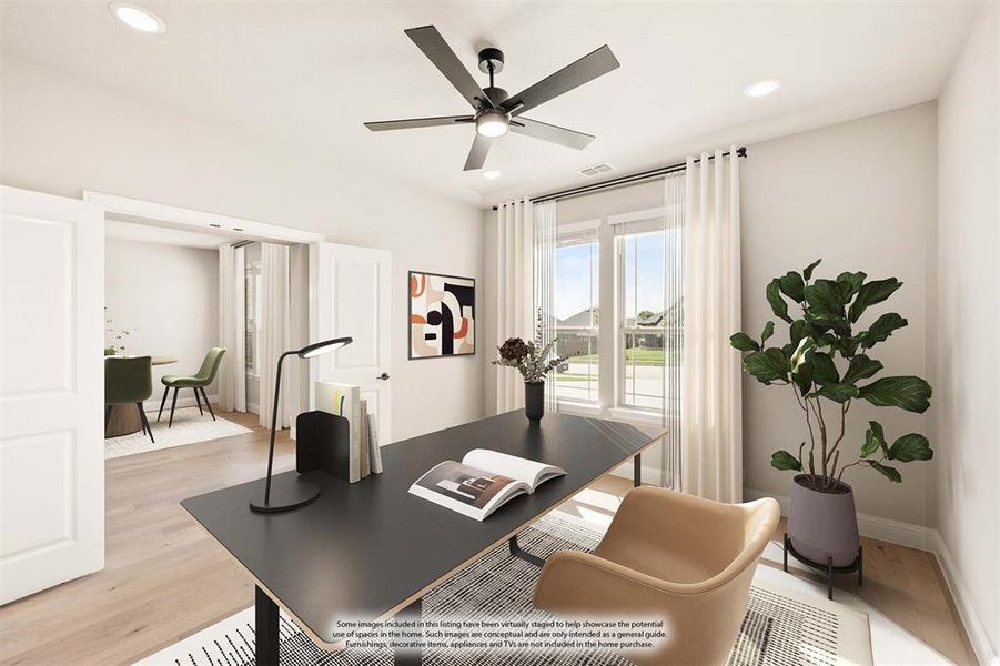 Furnished interior view inside a new home in The Grove, Midlothian (Image 16).