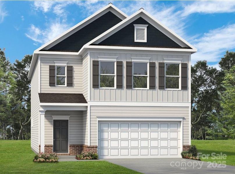 Front exterior of a new home in Country Club Village, Salisbury, NC, highlighting curb appeal (Image 1). Front exterior of a new home in Country Club Village, Salisbury, NC, highlighting curb appeal (Image 1).