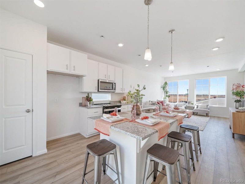 Furnished interior view inside a new home in Thompson River Ranch, Johnstown (Image 7).