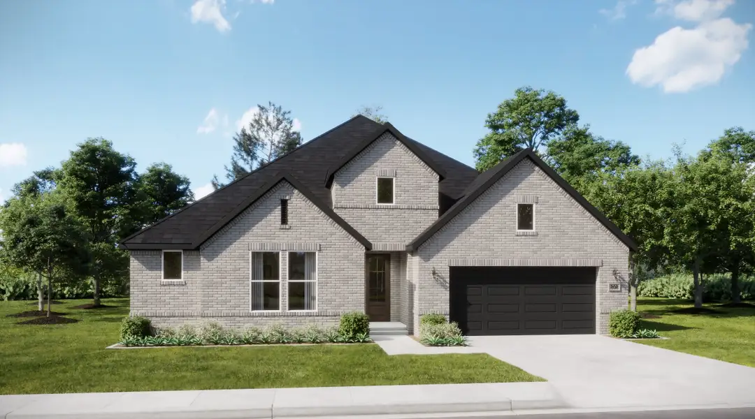 Representative exterior photo of a completed home built from the Solara by Risewell Homes in Coyote Crossing, Godley, TX (Image 3).