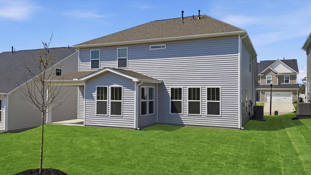 Exterior details and patio area of a home in Iris Meadows, Moore (Image 22).