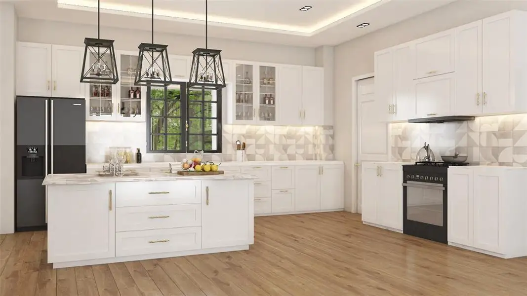 Furnished interior view inside a new home in , Johnson City (Image 5).