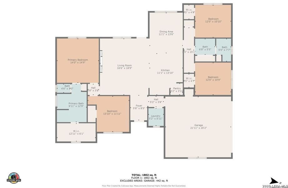 2D floor plan layout of this home in , La Vernia, TX (Image 3).