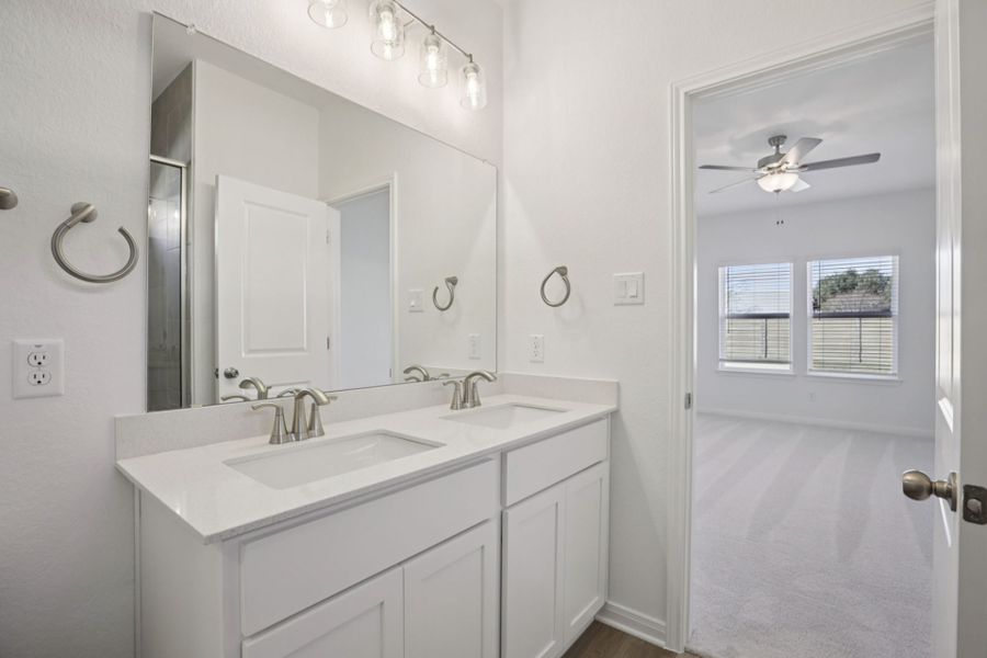 Furnished interior view inside a new home in Cool Water at Sonterra, Jarrell (Image 12).