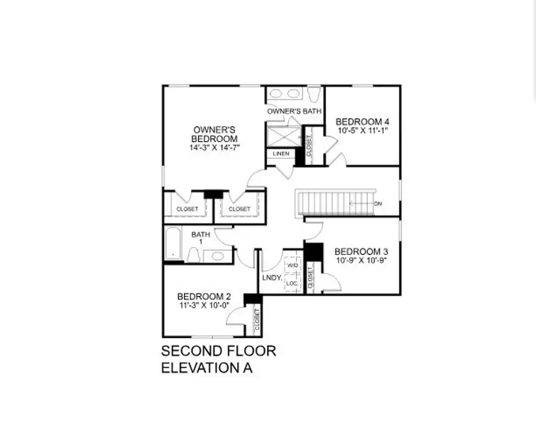 2D floor plan layout for the Ballenger by Ryan Homes in Cainhoy Preserve, Huger, SC (Image 3).