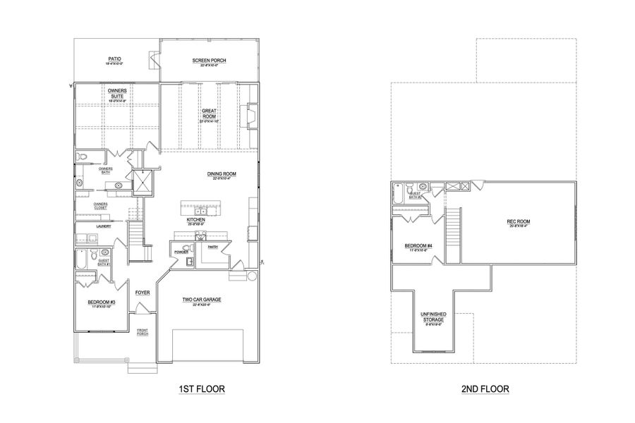2D floor plan layout of this home in Riverside Cove, Wilmington, NC (Image 4).