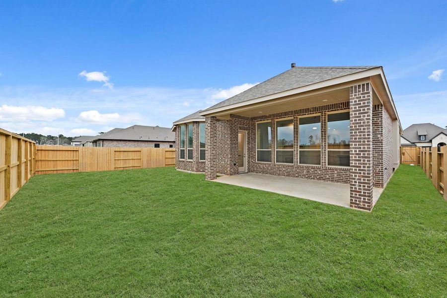 Exterior details and patio area of a home in Grand Central Park: 55ft. lots, Conroe (Image 23).