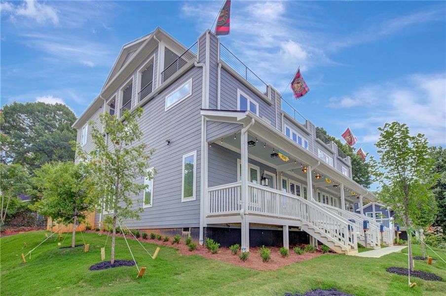 Exterior details and patio area of a home in , Atlanta (Image 3).