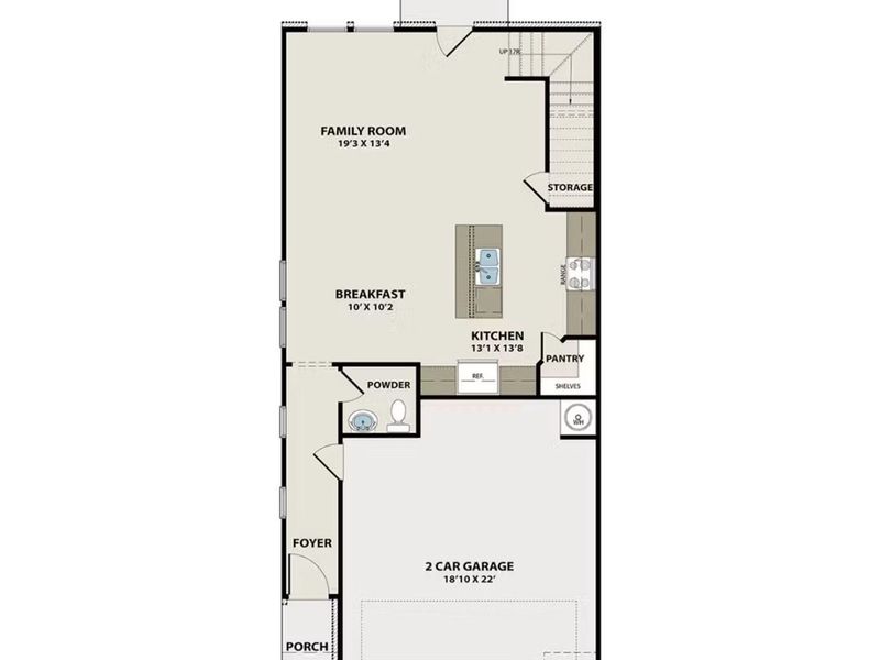 2D floor plan layout of this home in Lake Park Villas, Wylie, TX (Image 3).