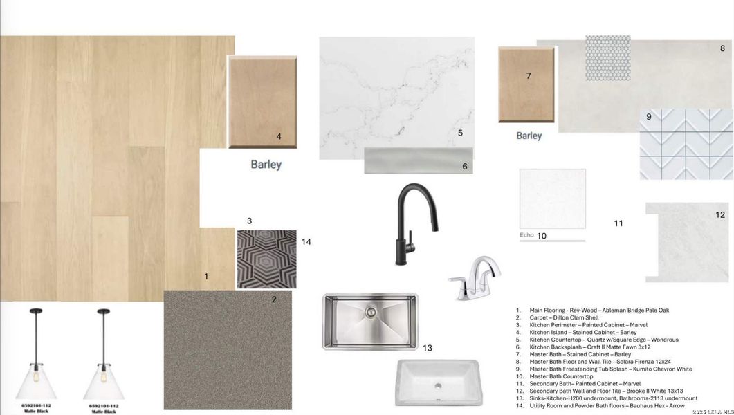 Sample of building materials used in homes in Buffalo Crossing, Cibolo (Image 5).