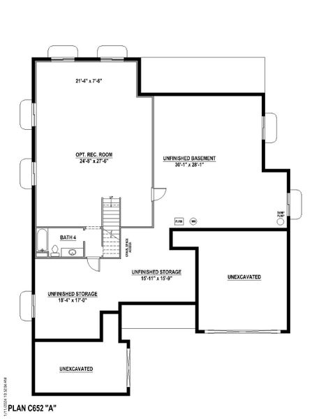 Plan C652 BASE BATH