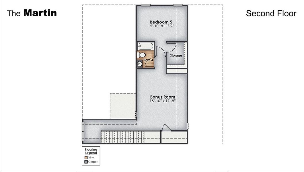 2D floor plan layout of this home in Merchant Point, Jacksonville, NC (Image 3).