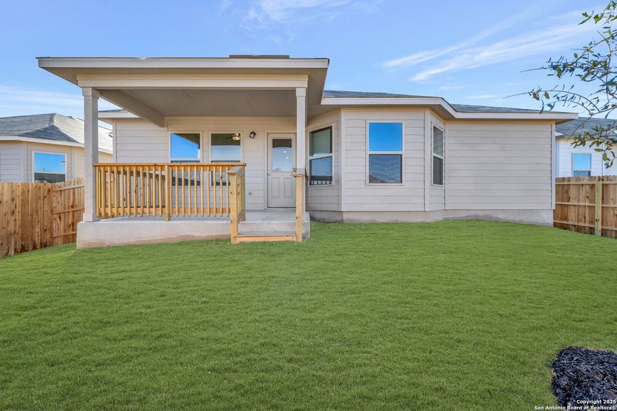 Exterior details and patio area of a home in Winding Brook, San Antonio (Image 27).
