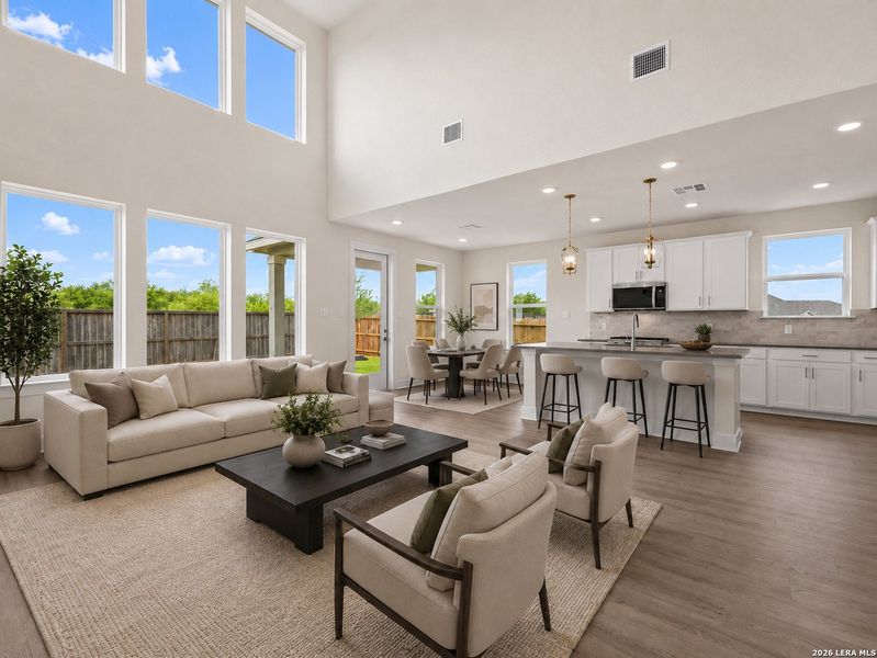 Furnished interior view inside a new home in Parklands Estates, Schertz (Image 6). Furnished interior view inside a new home in Parklands Estates, Schertz (Image 6).