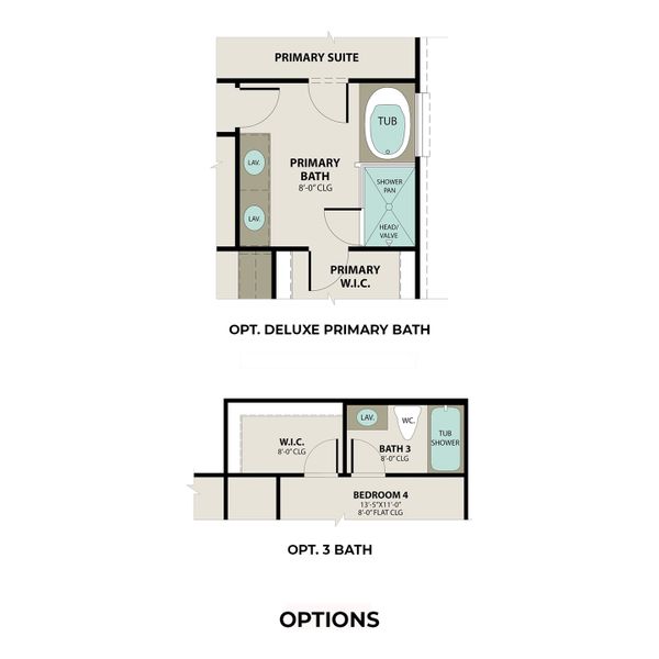 2D floor plan layout for the The Tierra with 3-Car Garage by Davidson Homes LLC in River Ranch Meadows, Dayton, TX (Image 6).