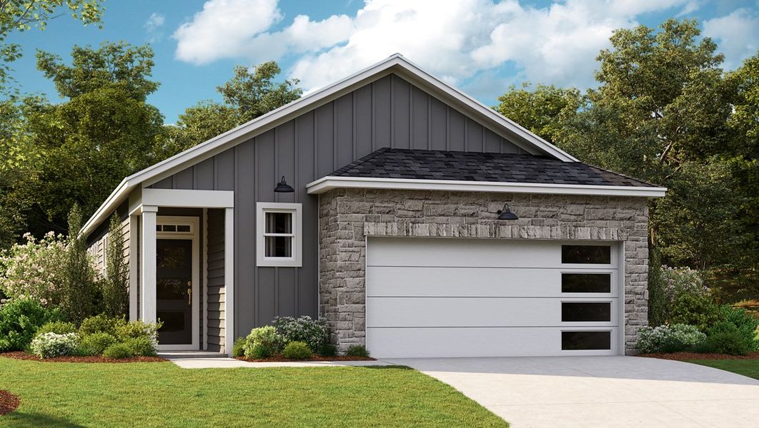 Representative exterior photo of a completed home built from the DESMOND by D.R. Horton in Nexus South, Gallatin, TN (Image 1).