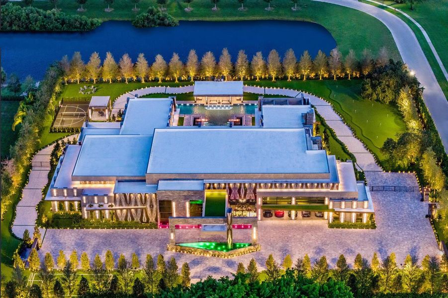 Villa Skyfall Twilight Aerial