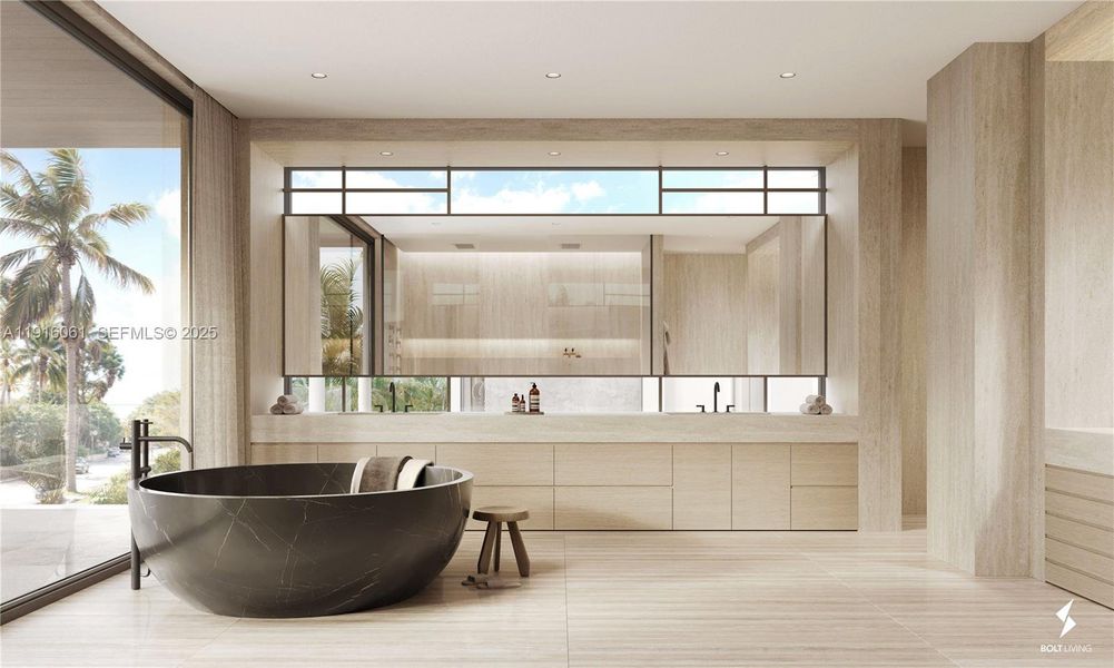 Furnished interior view inside a new home in , Surfside (Image 11).