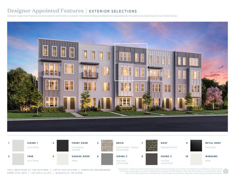 Sample of building materials used in homes in The Nations - Lofts, Nashville (Image 7). Sample of building materials used in homes in The Nations - Lofts, Nashville (Image 7).