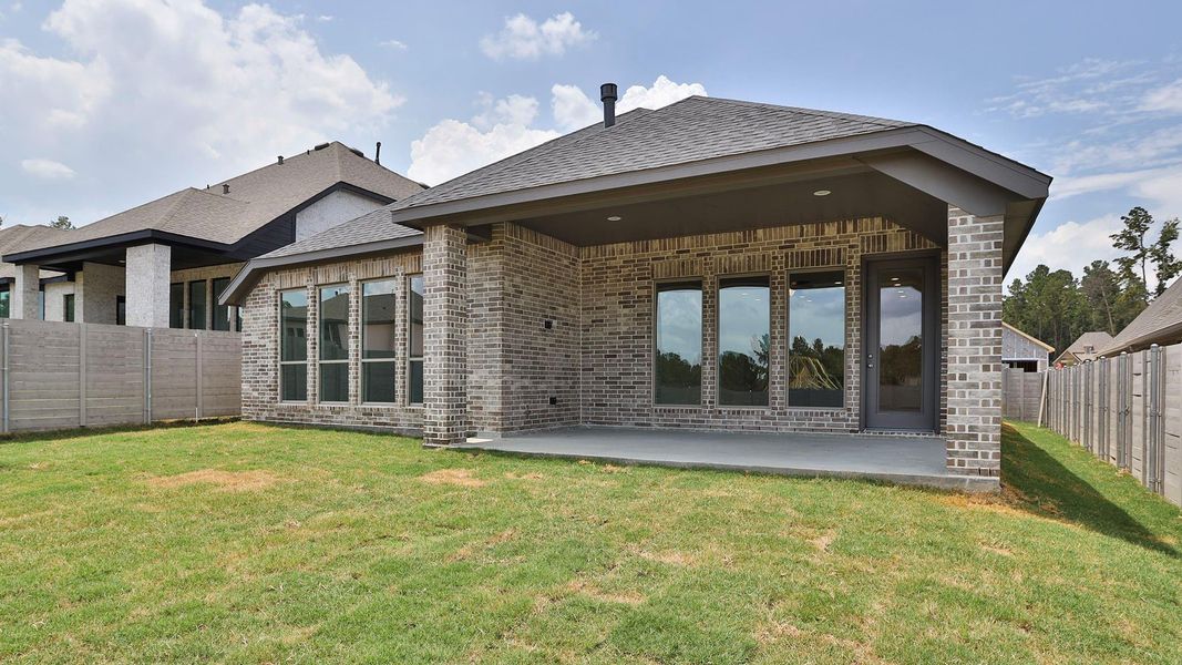 Exterior details and patio area of a home in Two Step Farm, Montgomery (Image 2). Exterior details and patio area of a home in Two Step Farm, Montgomery (Image 2).