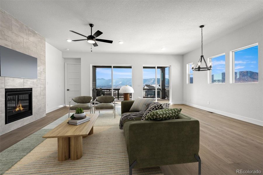 Furnished interior view inside a new home in Cloverleaf – Mountainview Collection, Monument (Image 4).