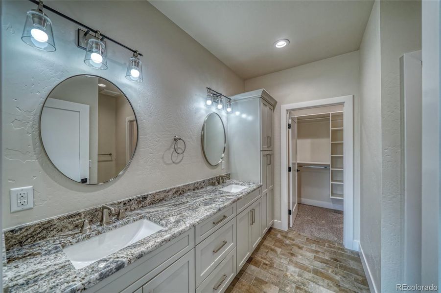 Primary bath with double vanity