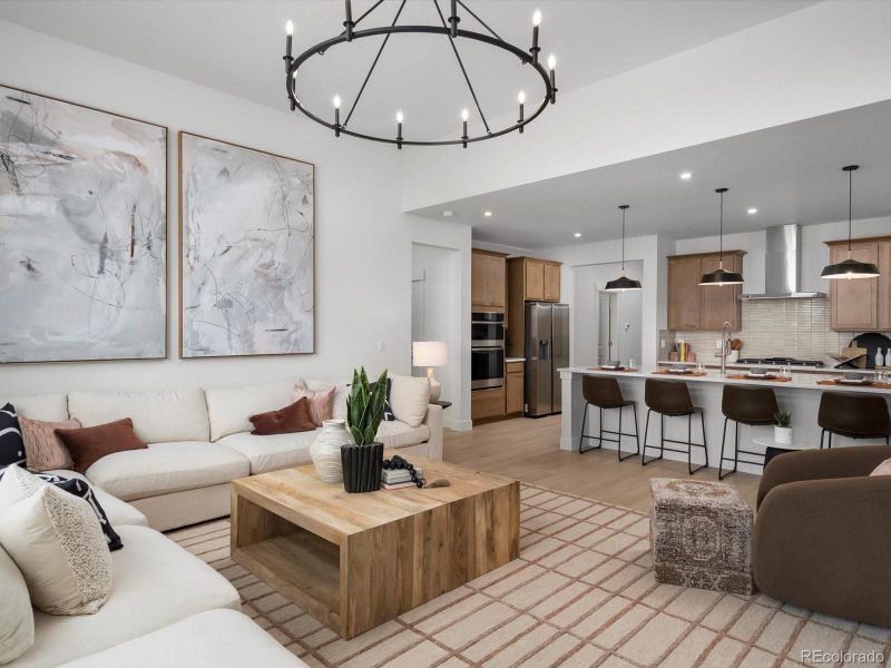 Furnished interior view inside a new home in Jackson Creek, Monument (Image 6).