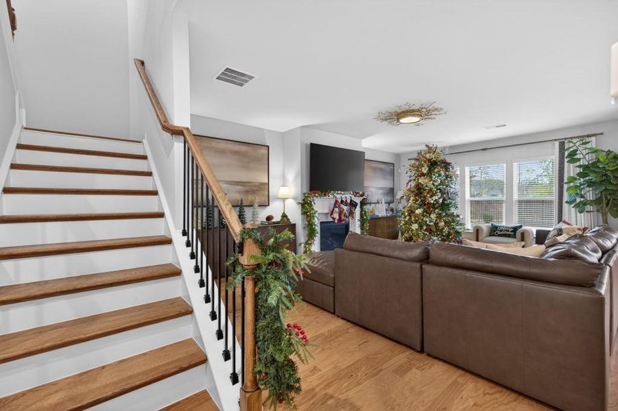 Furnished interior view inside a new home in Reunion, Flowery Branch (Image 47). Furnished interior view inside a new home in Reunion, Flowery Branch (Image 47).