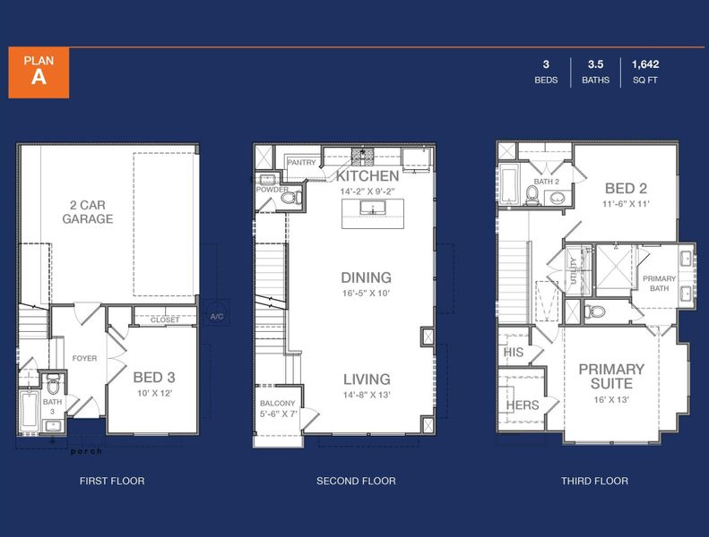 2D floor plan layout of this home in Elkhart Landing, Houston, TX (Image 3).