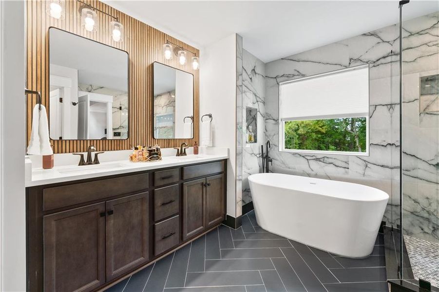 Furnished interior view inside a new home in Springside Reserve, Powder Springs (Image 12). Furnished interior view inside a new home in Springside Reserve, Powder Springs (Image 12).