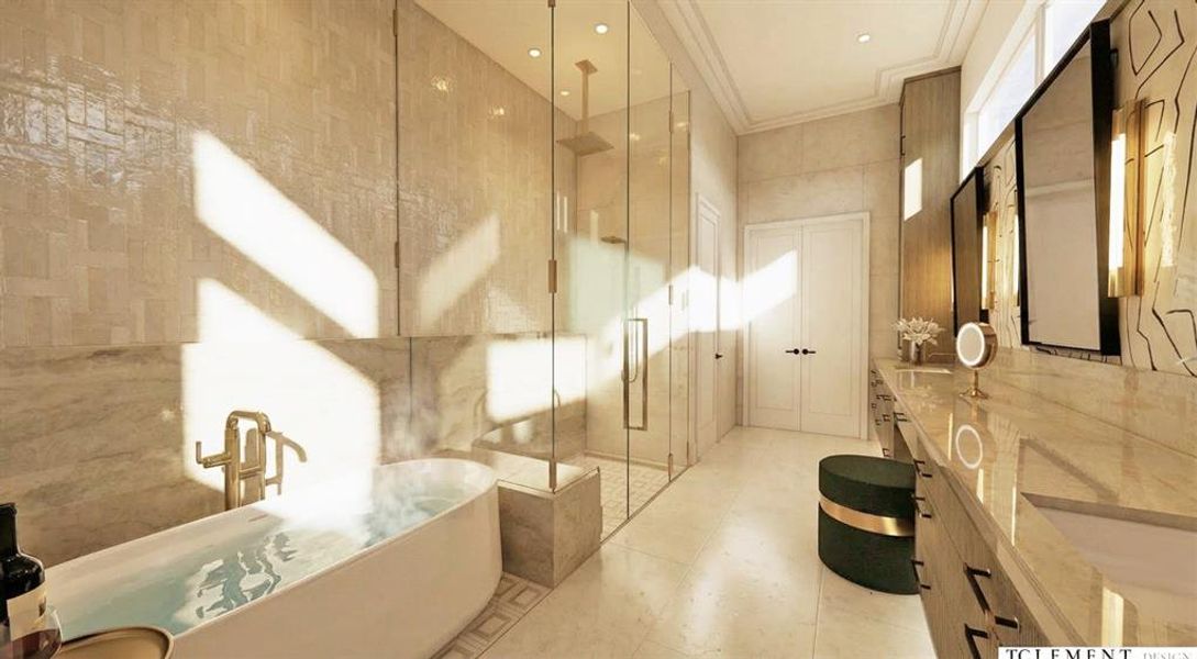 Furnished interior view inside a new home in , Dallas (Image 6).