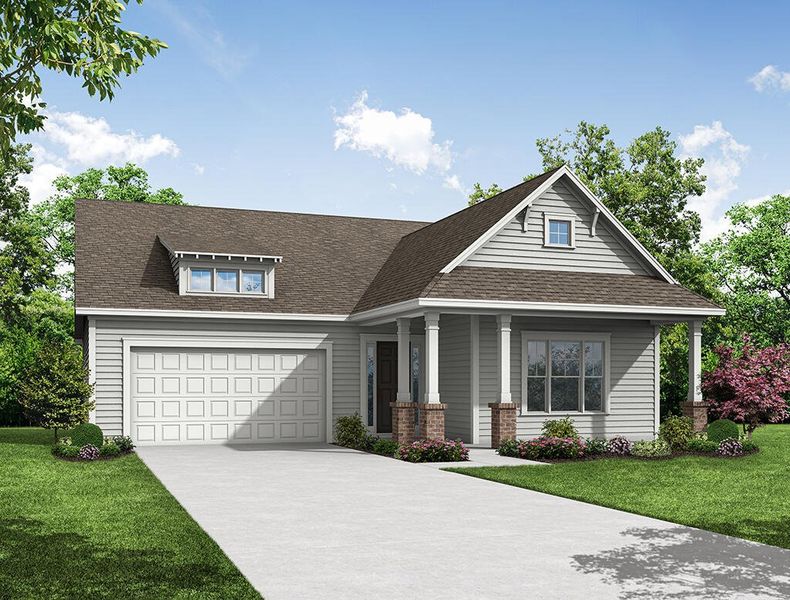 Representative exterior photo of a completed home built from the Anson by Eastwood Homes in The Enclave at French Quarter Creek, Huger, SC (Image 2).