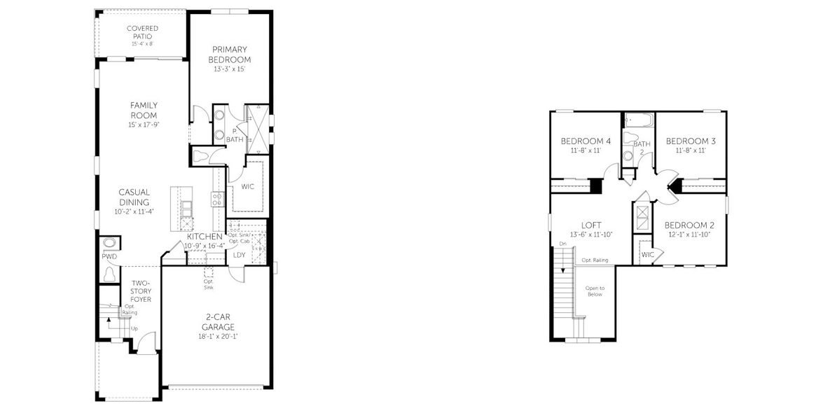 2D floor plan layout of this home in Waterlin, St. Cloud, FL (Image 5). 2D floor plan layout of this home in Waterlin, St. Cloud, FL (Image 5).