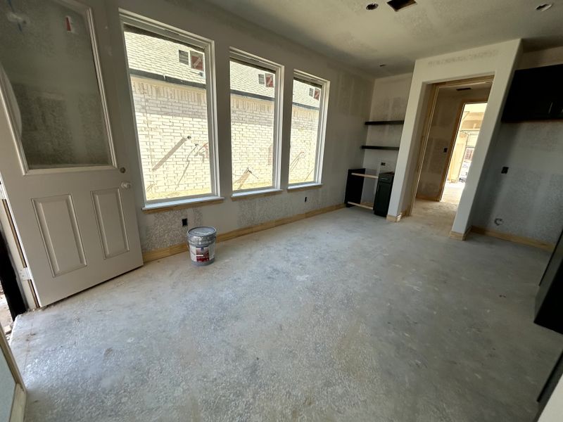 Construction progress - dining area