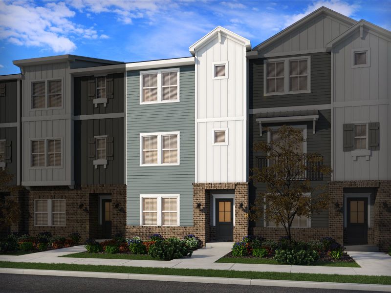 Representative exterior photo of a completed home built from the Somerset by Meritage Homes in Meadows at Wilson Farms - The Heights Series, Fort Mill, SC (Image 2).