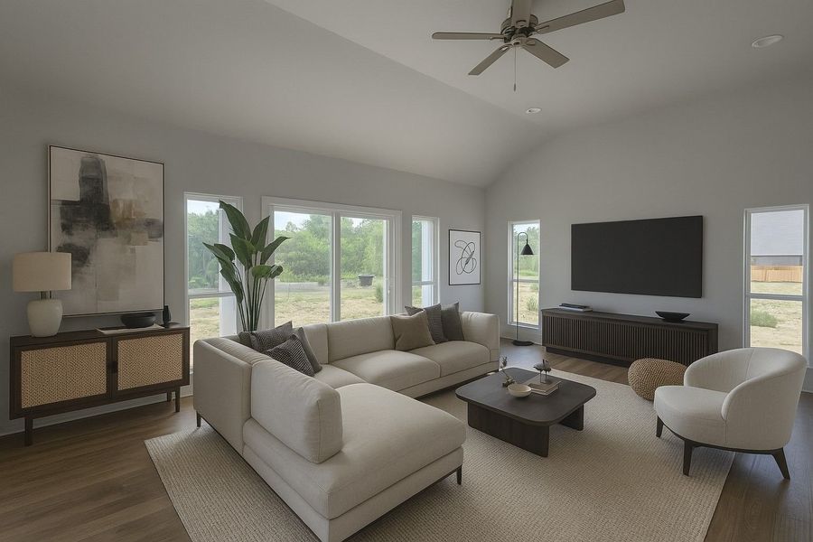 Representative furnished interior of a home built from the Oakridge by Alta Homes in Lexington Heights 50', Willis (Image 5).