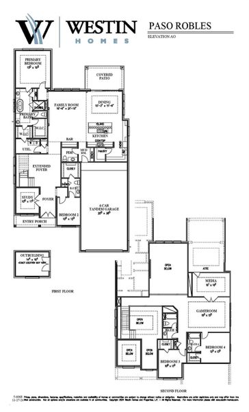 2D floor plan layout of this home in ARTAVIA® - 65' Art Collection, Conroe, TX (Image 3).