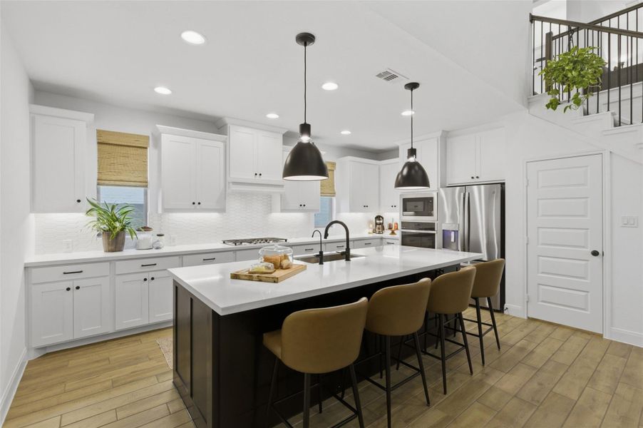 Furnished interior view inside a new home in Wolf Ranch, Georgetown (Image 10).